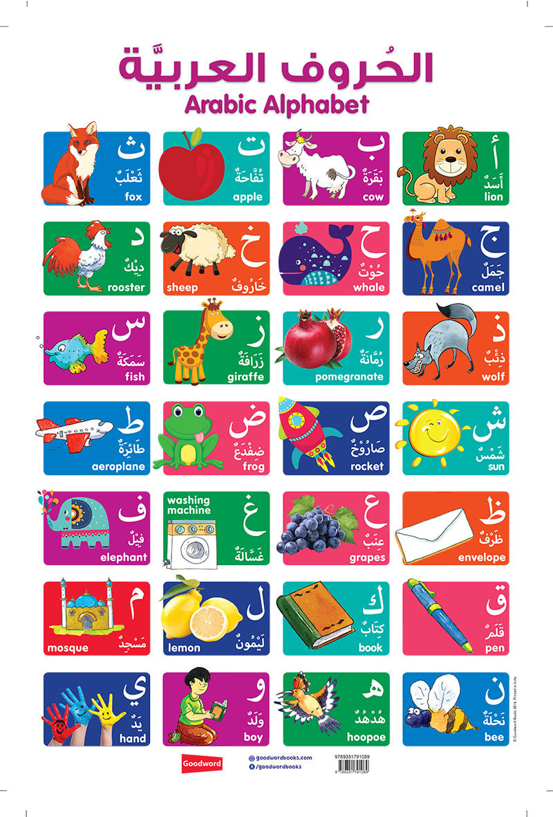 Arabic Alphabet Poster (Laminated)