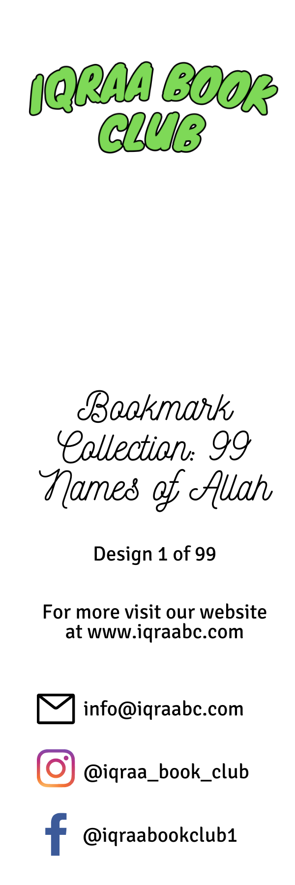 Ar-Rahmaan Bookmark 1